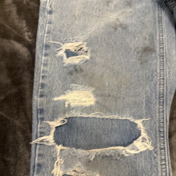 Levis 541 Jeans Mens 30x34 Light Wash Blue Casual Distressed Grunge - Picture 6 of 16